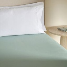 El Corte Inglés Sábana bajera Algodón Percal 200 hilos platabanda 35 cm. (Cama 200 cm) Verde hoja