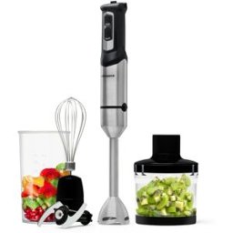Mellerware Batidora de mano SPIRO Black, Pica Hielo-INOX. Negro