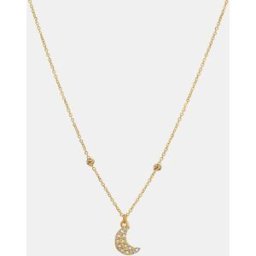 El Corte Inglés Colgante Luna de oro y diamantes. Blanco