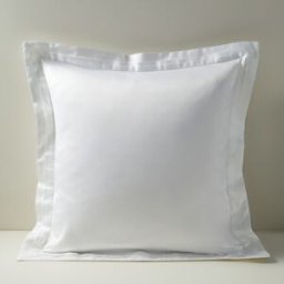 El Corte Inglés Funda de cuadrante satén algodón egipcio 600 hilos Milan . (55 x 55 cm) Blanco