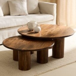 El Corte Inglés - Room Set de 2 mesas de centro de madera de mango Kenia. Natural