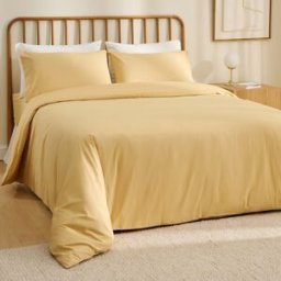 El Corte Inglés Funda nórdica Algodón Percal 200 hilos. (Cama 90 cm) Mostaza