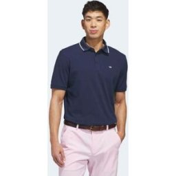 Adidas Polo De Hombre Twistknit Trefoil Originals. (M) Azul
