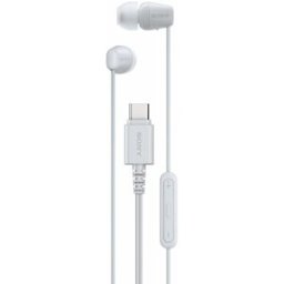 Sony Auriculares de botón IER-EX15C con micro y cable USB-C. Blanco
