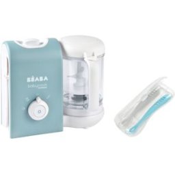 Béaba Pack robot de cocina Babycook Express con lote de cucharas de silicona 1a edad. Gris claro