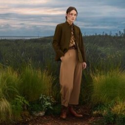 Verhunt Pantalón safari elástico de mujer. (L) Camel