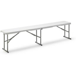 BriCor Banco Plegable Resina 180 cm. Blanco