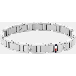 Tommy Hilfiger Pulsera de hombre de acero inoxidable. Plata