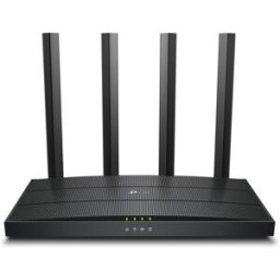 TP-Link Router Wi-Fi 6 Archer AX12, WiFi 6, 1500 Mbps, Doble Banda, 4 Antenas, 4 Puertos Gigabit. Negro