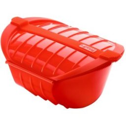 Lékué Estuche de vapor hondo 3-4 personas . Rojo