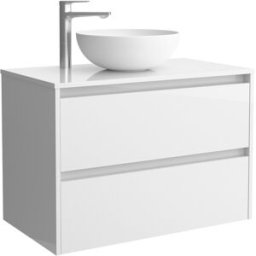 Salgar Mueble de baño con 2 cajones para lavabo de sobre encimera Noja . (60 cm) Blanco gloss