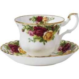 Royal Albert Taza de té con plato Old Country Roses . Multicolor