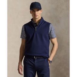 Ralph Lauren Chaleco de Hombre de Punto Elástico Con Cremallera Corta . (XL) Azul marino
