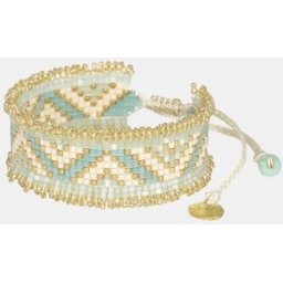 Mishky Pulsera Fringe Miyuki turquesa. Turquesa