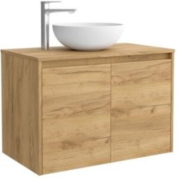 Salgar Mueble de baño con 2 puertas para lavabo de sobre encimera Noja . (80 cm) Roble África