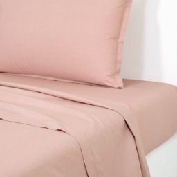 Olivier Desforges Sábana encimera algodón Alcove . (Cama 150 cm) Rosa Pétalo