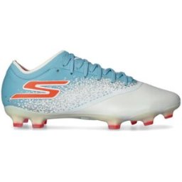 Skechers - Bota de fútbol Razor 1.5 Elite FG, Unisex, White-Turquoise, 45