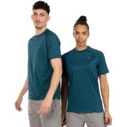 Soka - Camiseta Performance Move, Hombre, Blue Coral-Steel Grey, M