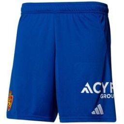 Adidas - Pantalón corto Real Zaragoza Primera Equipación 2024-2025, Unisex, Blue-White, XS