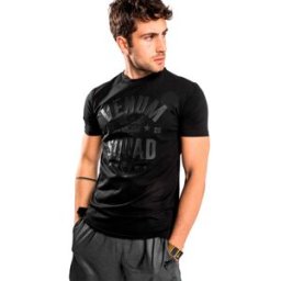 Venum - Camiseta Squad, Hombre, Black-Black, L