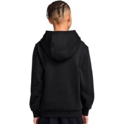 Nike - Sudadera Club Fleece Hdy Gold Satn Niño, Unisex, Black/(Metallic Gold), L