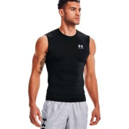 Under Armour - Camiseta oficial HeatGear Compression, Hombre, Black, 2XL