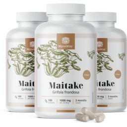 MycoWay® 3x Maitake 1000 mg – extracto, en total 540 cápsulas