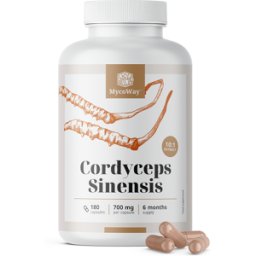 MycoWay® Cordyceps sinensis 1400 mg - extracto 10:1, 180 cápsulas