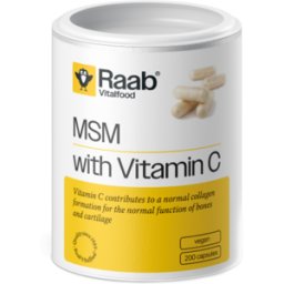 Raab Vitalfood MSM + vitamina C, 200 cápsulas