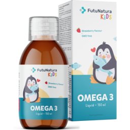 FutuNatura KIDS OMEGA 3 – Complemento alimenticio líquido para niños, 150 ml