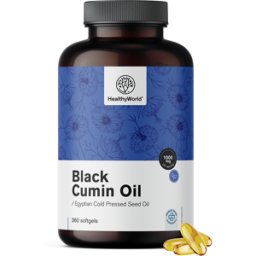 HealthyWorld® Aceite de comino negro 1000 mg, 360 cápsulas blandas