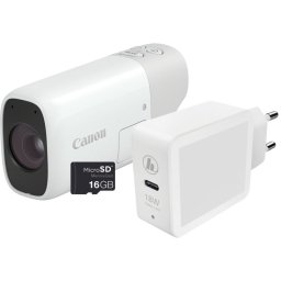 Canon PowerShot ZOOM Kit Esencial Cámara Compacta Monocular con Teleobjetivo FullHD Blanca