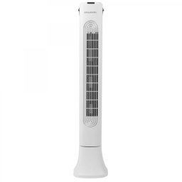 Grunkel TF-DSG GR Ventilador de Torre 50W con 3 Velocidades y Mando Blanco