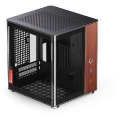 Caja Jonsbo Tk-0 Negro Mini-ITX con paneles de madera nogal