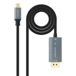 Cable Conversor Nanocable 10.15.5022 USB-C a DisplayPort 8K 2m Negro