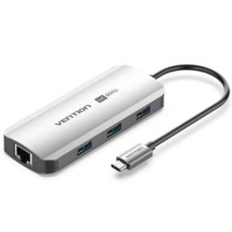 Docking USB Tipo-C Vention TQHHB 6 en 1 con HDMI 4K y PD 100W