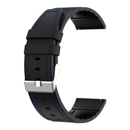 Cool Correa Universal Goma Negro 22mm para Amazfit GTR/Stratos/Huawei/Samsung/Cool Bristol