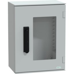 SCHNEIDER ELECTRIC NSYPLM43TVG - Carcasa de poliéster, H 430 x A 330 x P 200 mm, TRSP. Puerta, 3