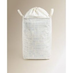 El Corte Inglés Cesto de ropa Letras Hamper Canvas. Azul claro