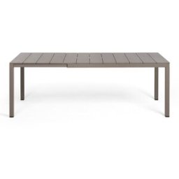 Nardi Mesa de jardín extensible de aluminio Rio . (85 x 140 cm) Topo