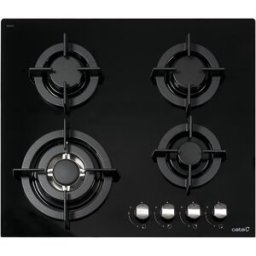 Cata Placa gas 4 quemadores - CCI 6031 BK. Cristal negro