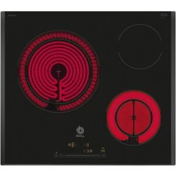 Balay Placa vitrocerámica 3 zonas de cocción - 3EB765LQ. Negro
