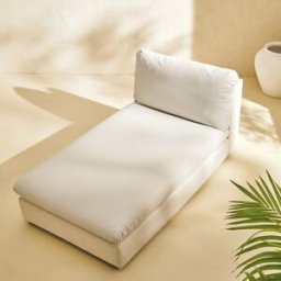 El Corte Inglés Tumbona de jardín con tejido impermeable Oasis. Blanco