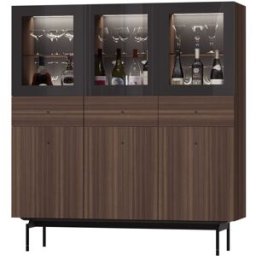 El Corte Inglés Vitrina con 3 puertas y 3 cajones Qubic New 2.0 . Marrón