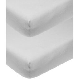 Meyco Juego sábanas bajeras ajustables cuna pack 2 60x120 cm. Gris claro niño
