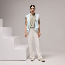 Boomerang Pantalon largo ancho de modal Sportcasual de mujer . (XXL) Vainilla