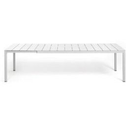 Nardi Mesa de jardín extensible de aluminio Rio . (100 x 210 cm) Blanco