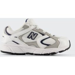 New Balance Zapatilla Casual de Bebés 408 Bungee Lace . (21) Blanco / Gris