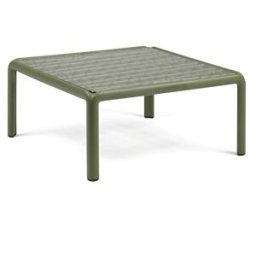 Nardi Mesa de centro de jardín de resina con superficie de cristal Komodo . Verde