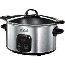 Russell Hobbs Olla de cocción lenta de color plata con sellado de 6 litros. Gris